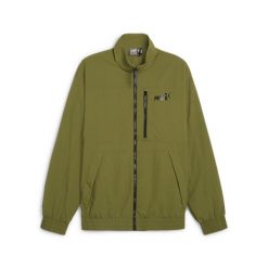 Kurtka wodoodporna Puma Style. Zielone kurtki męskie Puma, bez wzorów, z puchu, sportowe, bez ramiączek, bez kaptura. Za 207.99 zł.