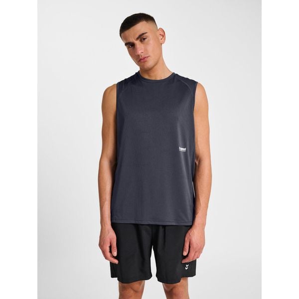 Tank top Hummel Pulse. Brązowe t-shirty sportowe męskie HUMMEL, bez wzorów, sportowe, bez ramiączek. Za 147.00 zł.