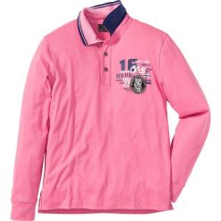 Shirt polo z długim rękawem Regular Fit bonprix matowy różowy. Koszulki męskie z długim rękawem marki bonprix. Za 24.99 zł.