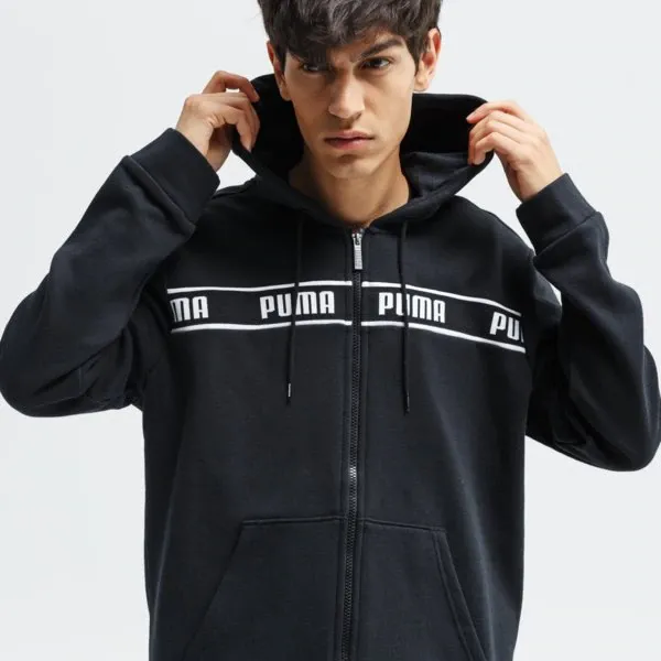 Puma Bluza Amplified Crew Fl , czarny, rozmiar L. Czarne bluzy rozpinane męskie Puma, l, bez wzorów, z bawełny, z kapturem. Za 269.99 zł.
