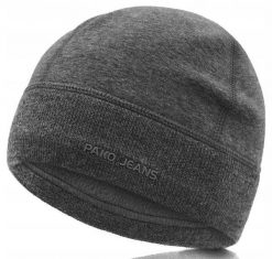 Ciepła, Zimowa Czapka - Podszyta Polarem - Pako Jeans - Grafitowa. Szare czapki męskie Pako Jeans, na zimę, bez wzorów, z jeansu, sportowe. Za 45.00 zł.