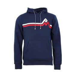 Bluza Peak Mountain Corentin. Niebieskie bluzy nierozpinane męskie Peak Mountain, bez wzorów, sportowe, bez ramiączek, bez kaptura. W wyprzedaży za 210.50 zł.