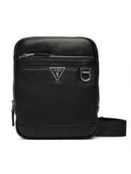 Guess Saszetka HMMOSE P6159 Czarny. Czarne saszetki męskie Guess, z aplikacjami, ze skóry. Za 419.99 zł.