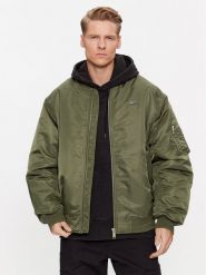 Tommy Jeans Kurtka bomber Authentic DM0DM17660 Zielony Relaxed Fit. Zielone kurtki męskie Tommy Jeans, m, bez wzorów, z jeansu, bez ramiączek, bez kaptura. Za 689.99 zł.