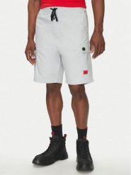 HUGO Szorty materiałowe Garlio 50510594 Szary Regular Fit. Szare szorty męskie Hugo, bez wzorów, z bawełny. Za 339.99 zł.