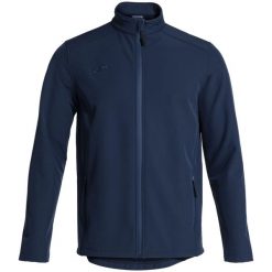 Kurtka sportowa męska Basilea II Softshell Jacket. Niebieskie kurtki softshell męskie Joma, m, bez wzorów, z elastanu, bez kaptura, do piłki nożnej. Za 169.99 zł.