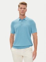BOSS Polo H-Iannotti 50543148 Niebieski Regular Fit. Niebieskie koszulki polo męskie Boss, m, bez wzorów, z bawełny, bez kołnierzyka, bez ramiączek. Za 539.99 zł.