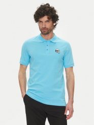 KARL LAGERFELD Polo 745710 552224 Niebieski Regular Fit. Niebieskie koszulki polo męskie KARL LAGERFELD, m, bez wzorów, z bawełny, bez kołnierzyka, bez ramiączek. Za 399.99 zł.
