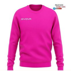 Bluza Givova Fuksja Unisex – luźny krój, dekolt okrągły, rozmiar 2XS. Czerwone bluzy nierozpinane męskie Givova, xs, bez wzorów, sportowe, bez ramiączek, bez kaptura. Za 185.99 zł.