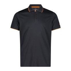 Polo CMP. Czarne koszulki polo męskie CMP, m, bez wzorów, bez kołnierzyka, bez ramiączek. W wyprzedaży za 111.99 zł.