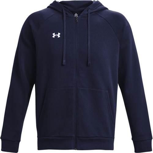 Polarowa bluza z kapturem zapinana na zamek Under Armour Rival. Białe bluzy rozpinane męskie Under Armour, m, bez wzorów, z polaru, sportowe, bez ramiączek, z kapturem. Za 394.00 zł.