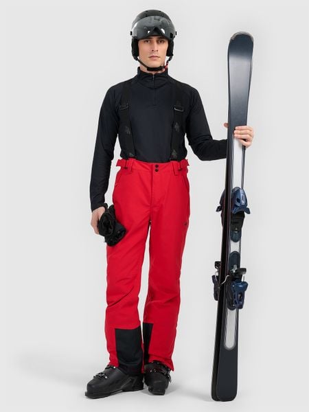 4F Spodnie narciarskie membrana 5000 męskie - czerwone S. Czerwone spodnie narciarskie i snowboardowe męskie 4f, bez wzorów, z materiału, narciarskie. Za 299.99 zł.