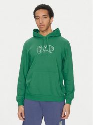 Gap Bluza 708409-01 Zielony Regular Fit. Zielone bluzy nierozpinane męskie GAP, m, bez wzorów, z bawełny, bez ramiączek, bez kaptura. Za 129.99 zł.