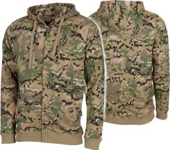 MFH Bluza moro Trainingsjacke Jogger Operation-Camo S. Zielone bluzy nierozpinane męskie MFH, m, bez wzorów, bez ramiączek, bez kaptura. Za 159.00 zł.