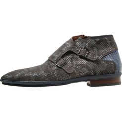 Floris van Bommel HAKKI Półbuty wsuwane dark brown combi. Szare codzienne półbuty męskie Floris van Bommel, z materiału. Za 969.00 zł.