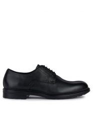 Geox Półbuty Stringate U45CGB-00043 C9999 Czarny. Czarne eleganckie półbuty męskie Geox, ze skóry, wizytowe, bez obcasa, bez zapięcia. Za 489.99 zł.