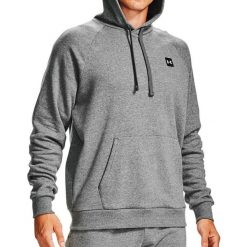 Bluza sportowa męska Under Armour Rival Fleece Hoodie. Szare bluzy nierozpinane męskie Under Armour, m, bez wzorów, casualowe, bez ramiączek, bez kaptura. Za 139.99 zł.
