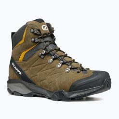 Buty trekkingowe męskie SCARPA ZG Trek GTX. Zielone buty trekkingowe męskie Scarpa, bez wzorów, sportowe, bez obcasa, bez zapięcia. Za 869.99 zł.