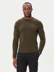 Aeronautica Militare Sweter 252MA1608UL00924 Zielony Regular Fit. Zielone kardigany męskie Aeronautica Militare, m, bez wzorów, z wełny, bez ramiączek. Za 549.99 zł.