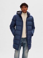 Selected Homme Płaszcz zimowy 16089959 Granatowy Regular Fit. Niebieskie płaszcze męskie Selected Homme, na zimę, m, bez wzorów, z syntetyku, bez kaptura. Za 1,069.00 zł.