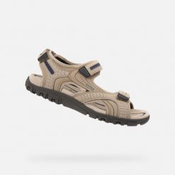 Sandały Geox Model Uomo Sandal Strada Kolor Jasnobrązowy. Brązowe sandały męskie Geox, z tkaniny, bez zapięcia. Za 312.99 zł.