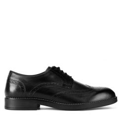 Półbuty Lasocki. Czarne eleganckie półbuty męskie Lasocki, wizytowe, bez obcasa, bez zapięcia. Za 249.99 zł.