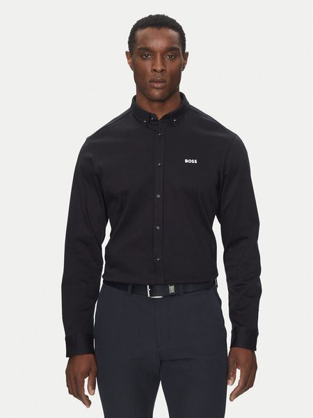 BOSS Koszula B_MOTION_L 50533163 Granatowy Regular Fit. Niebieskie koszule męskie Boss, l, bez wzorów, z bawełny, bez kołnierzyka, bez ramiączek. Za 289.99 zł.