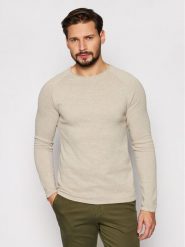 Jack & Jones Sweter Hill 12157321 Beżowy Regular Fit. Brązowe kardigany męskie Jack & Jones, l, bez wzorów, z bawełny, bez ramiączek. Za 139.99 zł.
