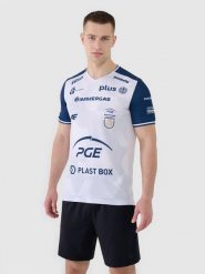 4F Koszulka meczowa replika domowa z sezonu 2024/25 męska 4F x PGE Projekt Warszawa - multikolor S. T-shirty sportowe męskie 4f, m, bez wzorów, z dzianiny, klasyczne, bez ramiączek. Za 189.99 zł.
