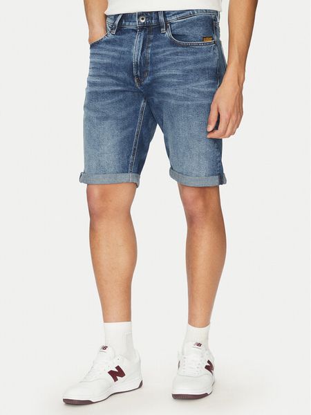 G-Star Raw Szorty jeansowe Mosa D24430-C052 C606 Niebieski Regular Fit. Niebieskie szorty męskie G-Star Raw, bez wzorów, z bawełny, retro. Za 279.99 zł.