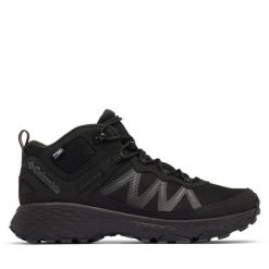 Trekkingi Columbia. Czarne buty trekkingowe męskie Columbia, bez wzorów, sportowe, bez obcasa, bez zapięcia. Za 479.99 zł.