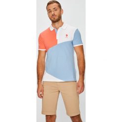 U.S. Polo - Polo. Szare koszulki polo męskie U.S. Polo, z bawełny, polo, z krótkim rękawem. W wyprzedaży za 259.90 zł.