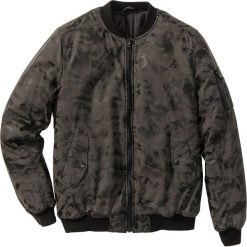 Kurtka ze sztucznej skóry Regular Fit bonprix czarno-szary moro. Kurtki męskie marki Giacomo Conti. Za 124.99 zł.