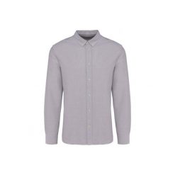 Koszula z długim rękawem Kariban Premium Oxford. Szare koszule męskie KARIBAN, m, bez wzorów, z bawełny, bez kołnierzyka, bez ramiączek. Za 335.50 zł.