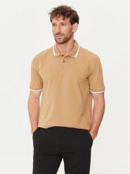 Boss Polo Parlay 190 50494697 Beżowy Regular Fit. Brązowe koszulki polo męskie Boss, m, bez wzorów, z bawełny, bez kołnierzyka, bez ramiączek. Za 309.99 zł.