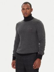 Tommy Hilfiger Golf MW0MW40446 Szary Regular Fit. Szare kardigany męskie Tommy Hilfiger, m, bez wzorów, z bawełny, bez ramiączek. Za 599.99 zł.