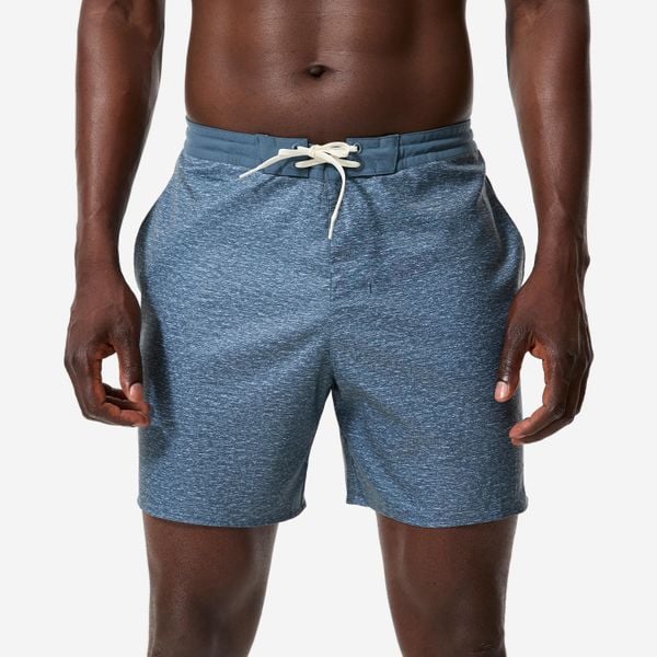 Spodenki surfingowe męskie Decathlon 100 Amphi 18". Szorty męskie Decathlon, bez wzorów, z materiału, sportowe. Za 69.99 zł.