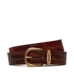 Pasek Męski Wrangler. Brązowe paski męskie Wrangler, bez wzorów. Za 129.99 zł.