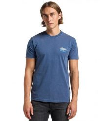 MESKA KOSZULKA LEE MEDIUM LOGO TEE ORION BLUE 112364593. Niebieskie t-shirty męskie Lee, xl, bez wzorów, bez kołnierzyka, bez ramiączek. Za 79.99 zł.