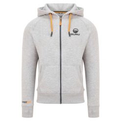 Bluza Męska Wędkarska Z Kapturem Rozpinana Guru Hoodie Aventus Grey. Szare bluzy z kapturem męskie GURU, m, bez wzorów, z kapturem. Za 278.99 zł.
