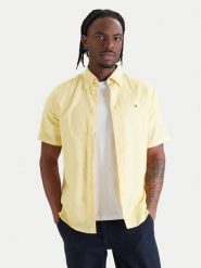 Tommy Hilfiger Koszula MW0MW42450 Żółty Regular Fit. Żółte koszule męskie Tommy Hilfiger, m, bez wzorów, z bawełny, bez kołnierzyka, bez ramiączek. Za 369.99 zł.