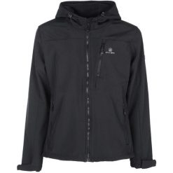 Męska Kurtka Softshell Athl DPT Hermes Czarna Wodoodporna. Czarne kurtki męskie ZUMBA WEAR, m, bez wzorów, z polaru, sportowe, bez ramiączek, bez kaptura. Za 273.99 zł.