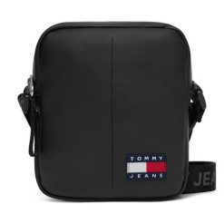 Saszetka Tommy Jeans. Czarne saszetki męskie Tommy Jeans, bez wzorów, z jeansu, małe. Za 249.99 zł.