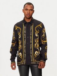 Versace Jeans Couture Koszula 77GAL2RC Czarny Regular Fit. Czarne koszule męskie Versace Jeans Couture, m, bez wzorów, z jeansu, bez kołnierzyka, bez ramiączek. Za 1,409.00 zł.