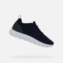 Tenisówki Geox Model U Spherica Kolor Niebieski. Niebieskie trampki męskie Geox, bez wzorów, z materiału, casualowe, bez zapięcia. Za 455.10 zł.