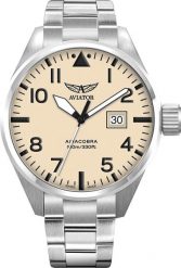 Zegarek Aviator Zegarek męski Aviator V.1.22.0.190.5 srebrny. Szare zegarki męskie Aviator, srebrne. Za 1,900.00 zł.