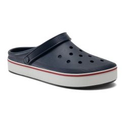 Klapki plażowe męskie Crocs Crocband Clean Of Court Clog. Niebieskie klapki i japonki męskie Crocs, bez wzorów. Za 209.99 zł.