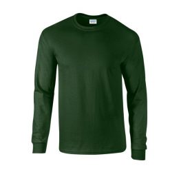 Ultra Bawełniana Koszulka Z Długim Rękawem Unisex Dla Dorosłych. Czerwone koszulki męskie z długim rękawem GILDAN, s, bez wzorów, z bawełny, sportowe, bez kołnierzyka, bez ramiączek. Za 60.99 zł.