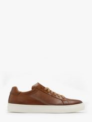 Półbuty męskie w sportowym stylu. Brązowe eleganckie półbuty męskie Ryłko, ze skóry, sportowe, bez obcasa, bez zapięcia. W wyprzedaży za 299.99 zł.