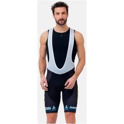 Spodenki rowerowe męskie z szelkami i wkładką Odlo SCOTT SRAM REPLICA. Białe szorty sportowe męskie Odlo, bez wzorów, sportowe. Za 327.60 zł.